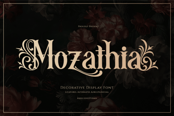 Mozathia tattoo lettering font