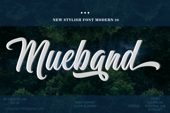 Mueband free font
