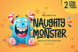 Naughty Monster font sample