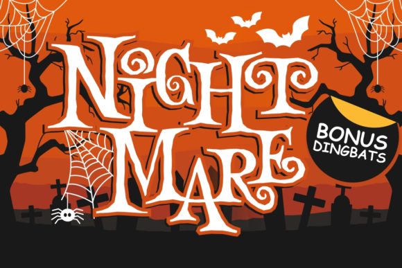 Night Mare creepy horror font