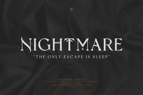 Nightmare Gothic tattoo lettering font