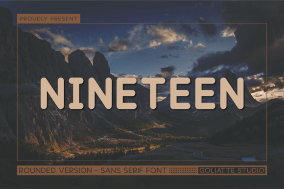 Nineteen font sample