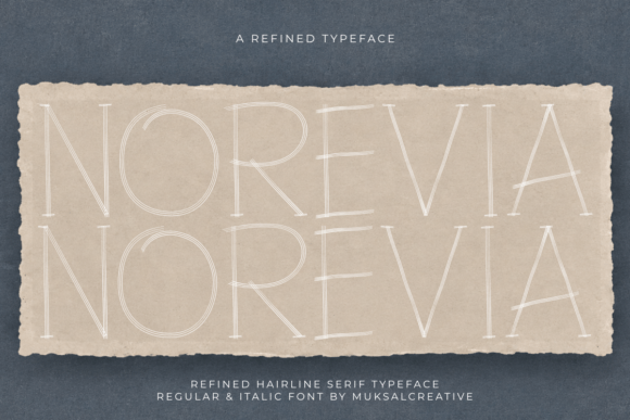 Norevia font sample