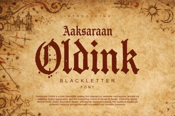 Oldink font sample