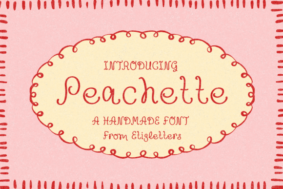 Peachette font sample
