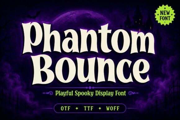 Phantom Bounce font sample
