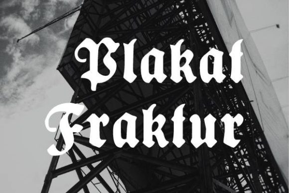 Plakat Fraktur tattoo lettering font