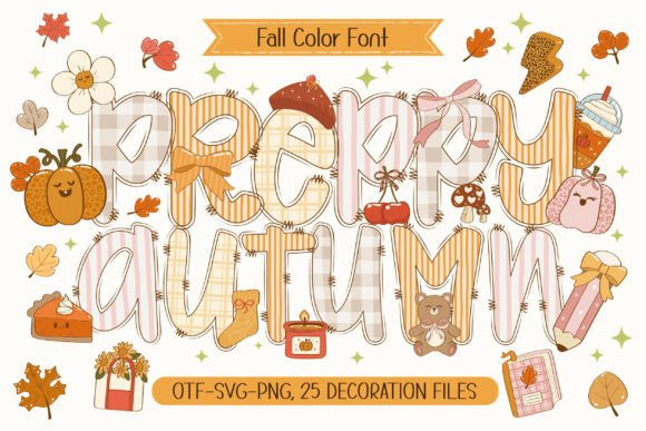 Preppy Autumn Christmas font