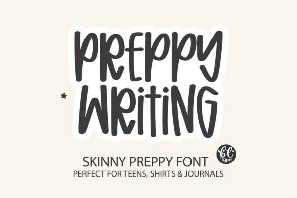 Preppy Writing bubble font