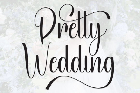 Pretty Wedding script font