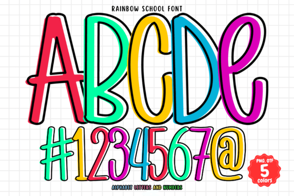 Rainbow School Christmas font