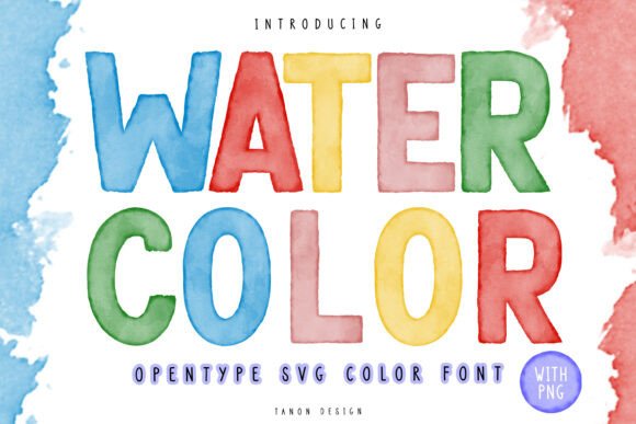 Watercolor bubble font