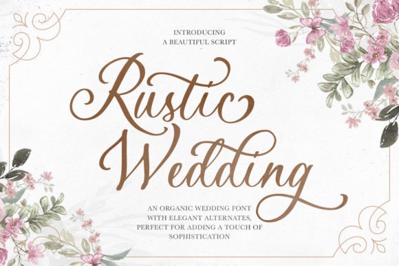 Rustic Wedding handmade script font
