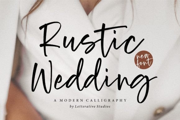 Rustic Wedding modern calligraphy font
