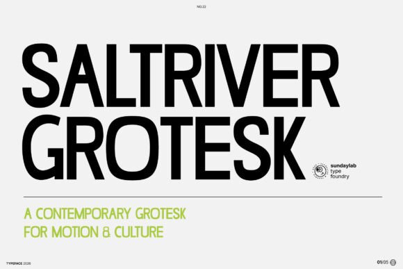 Saltriver Grotesk font sample