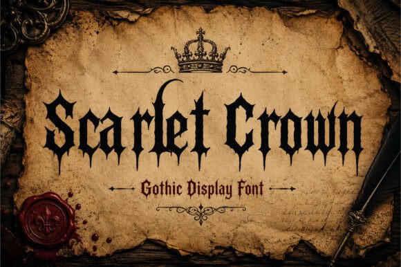 Scarlet Crown gothic blackletter font