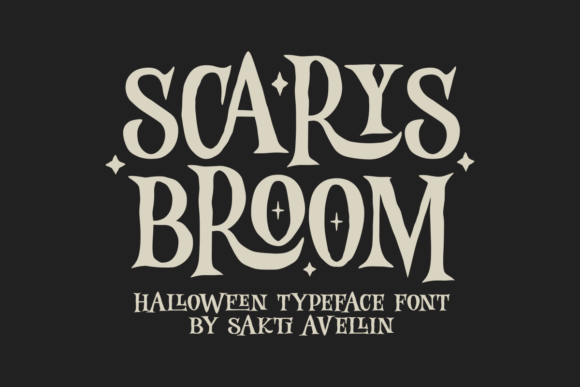 Scarys Broom font sample