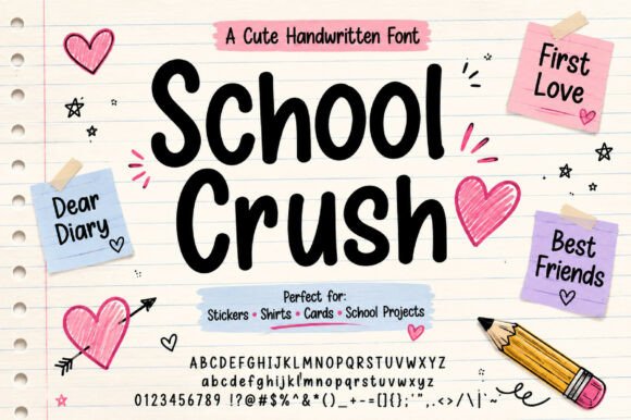School Crush bubble font