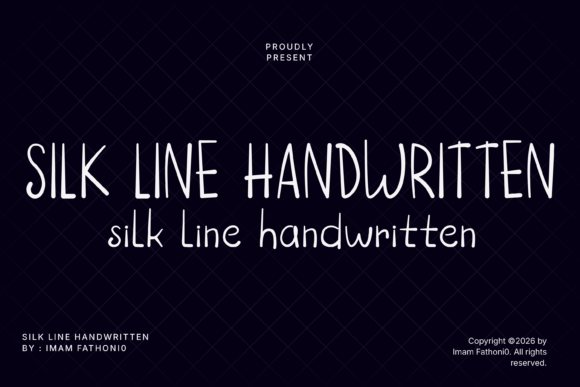 Silk Line font sample
