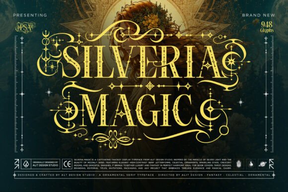 Silveria Magic font sample