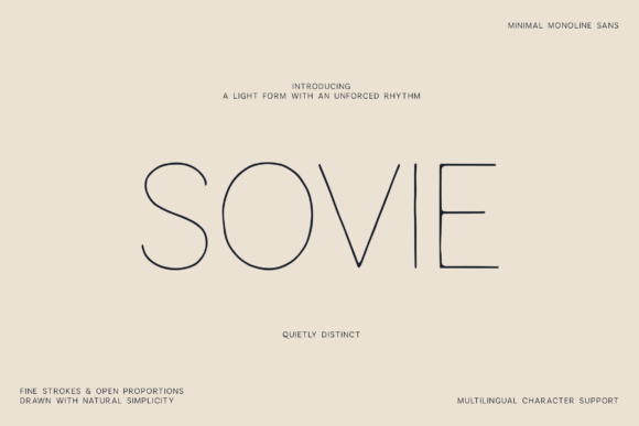 Sovie font sample