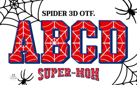 Spider 3d Halloween font