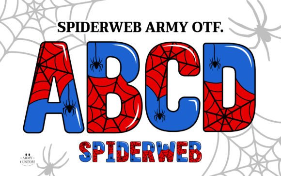 Spiderweb Army Halloween font