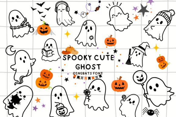 Spooky Cute Ghost (Dingbats) Halloween font