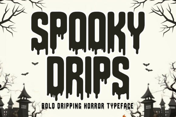 Spooky Drips Halloween font