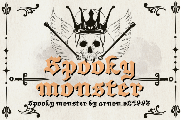 Spooky Monster Halloween font
