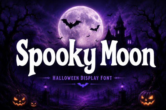 Spooky Moon Halloween font