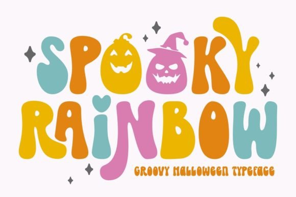 Spooky Rainbow Halloween font