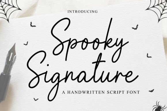 Spooky Signature Halloween font