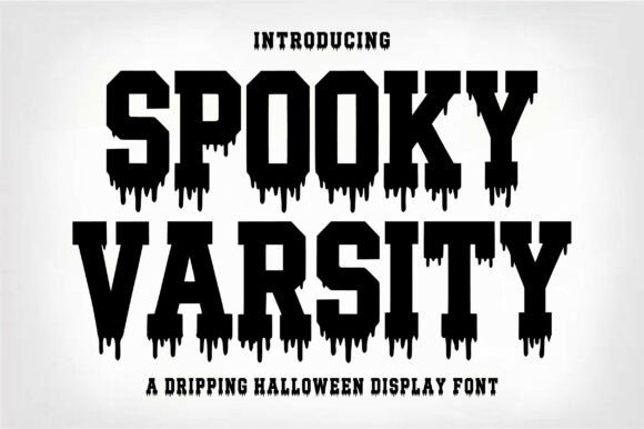 Spooky Varsity Halloween font