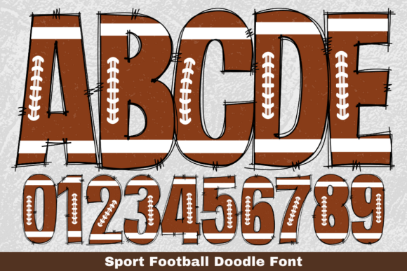 Sport Football Doodle Christmas font