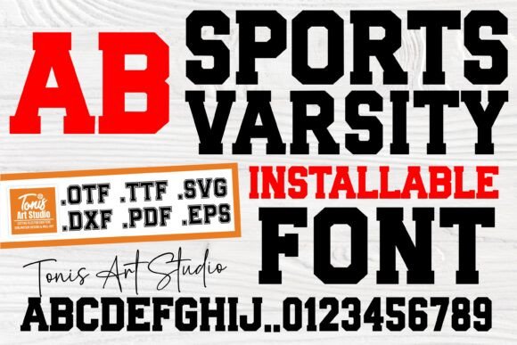 Sports Varsity font sample