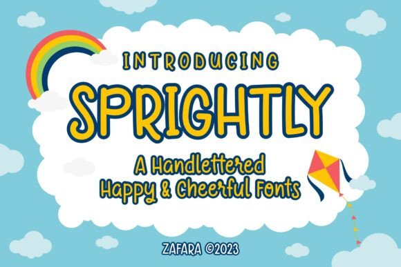Sprightly font sample