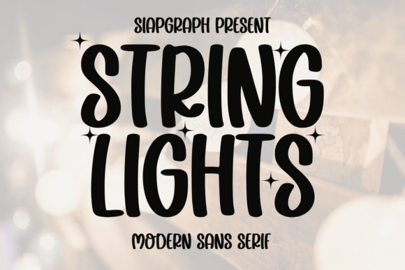 String Lights Christmas font