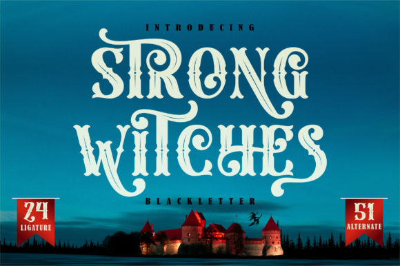 Strong Witches tattoo lettering font