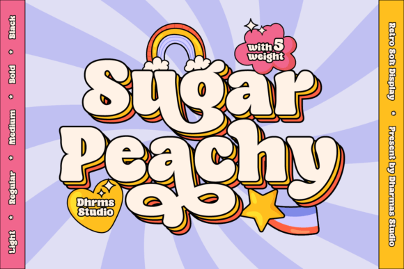 Sugar Peachy bubble font