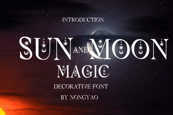 Sun and Moon Magic font sample