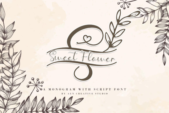 Sweet Flower Monogram free font