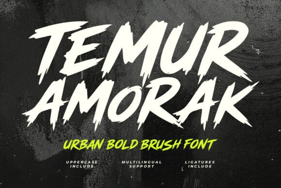 Temur Amorak Urban Bold Brush Font bubble font