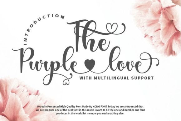 The Purple Love free font