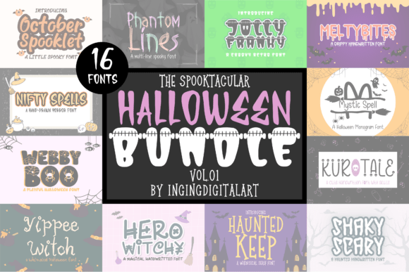 The Spooktacular Halloween Bundle Vol.01 Halloween font