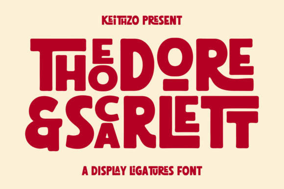 Theodore and Scarlett font sample