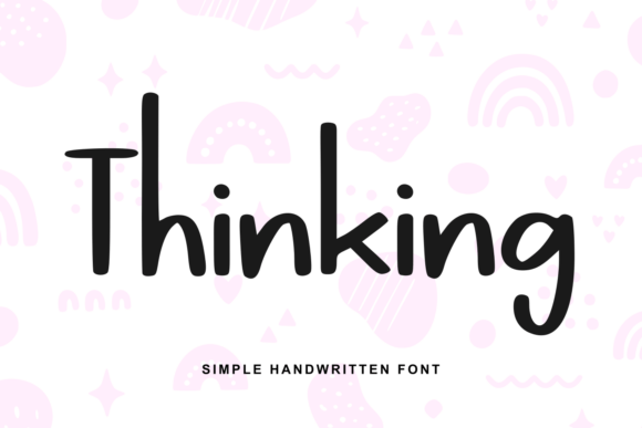 Thinking font sample