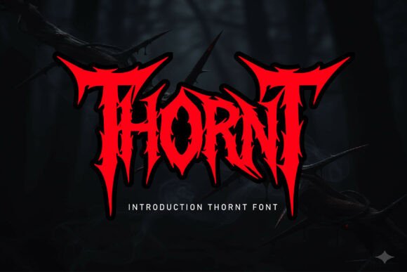 Thornt tattoo lettering font