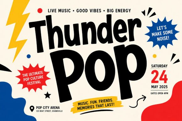 Thunder Pop font sample