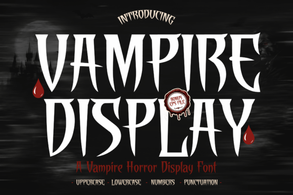 Vampire creepy horror font